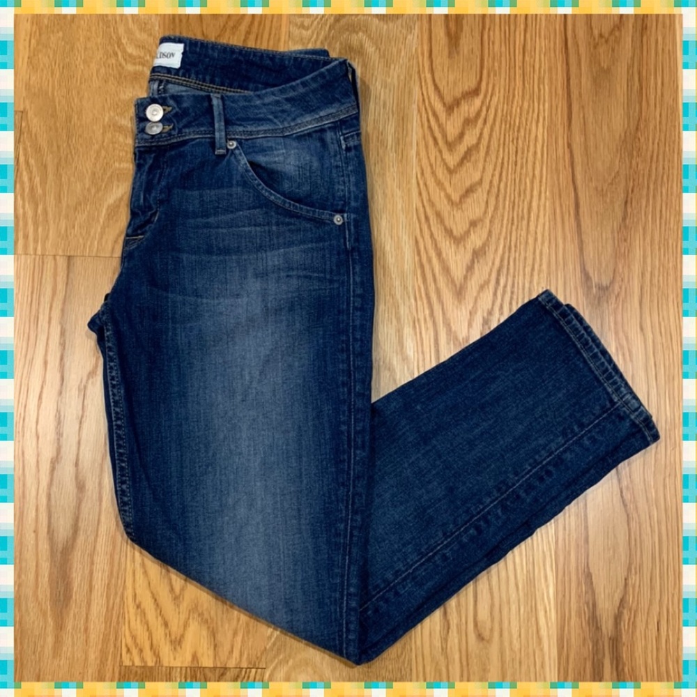 Hudson Collin Flap Skinny Crop Denim Jeans 6/28 - Picture 2 of 9